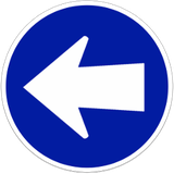 Links fahren vorgeschrieben.