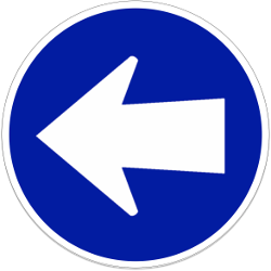 Links fahren vorgeschrieben.