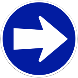 Rechts fahren vorgeschrieben.