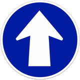 Geradeausfahren vorgeschrieben.