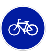 Vorgeschriebener Radweg.