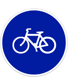 Vorgeschriebener Radweg.