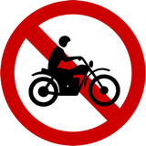 Motorräder verboten.