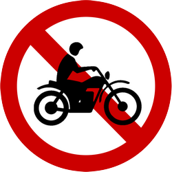 Motorräder verboten.