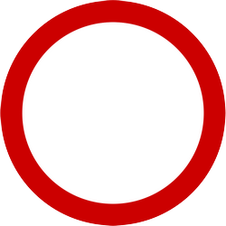 Zufahrt in beide Richtungen verboten.