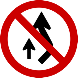 Überholen verboten.