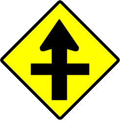 Vorfahrt an der Kreuzung.