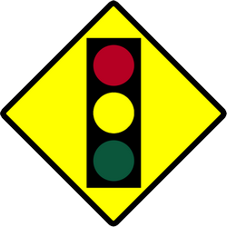 Warnung vor Ampeln voraus.