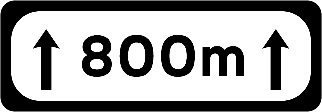 Für ... Meter.
