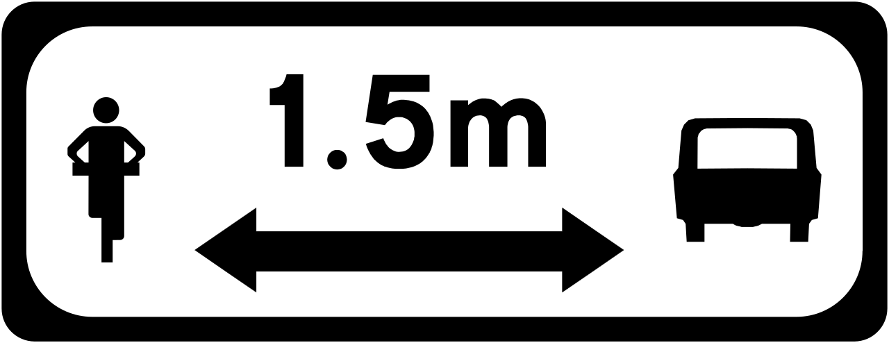 Mindestüberholabstand zu Radfahrern.