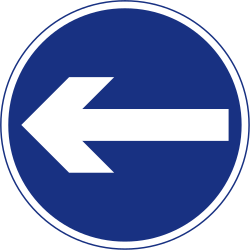 Links fahren vorgeschrieben.