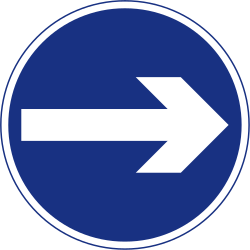 Rechts fahren vorgeschrieben.