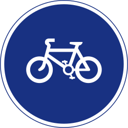 Vorgeschriebener Radweg.