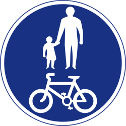 Gemeinsamer Geh- und Radweg vorgeschrieben.