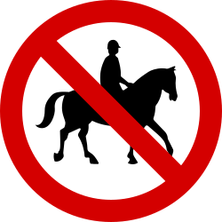 Reiter verboten.
