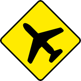 低空飛行の航空機に注意。