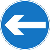 Links fahren vorgeschrieben.