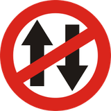 Zufahrt in beide Richtungen verboten.