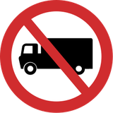 Lastwagen verboten.