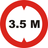 Fahrzeuge über angegebener Höhe verboten.
