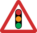 Warnung vor Ampeln voraus.