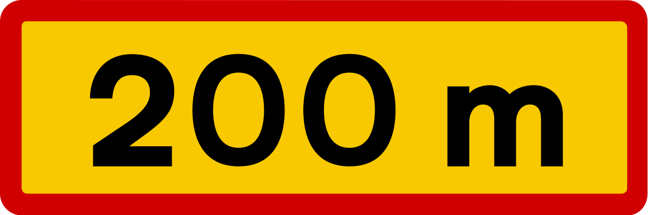 ... metres ahead.