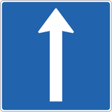 Road with one-way traffic.
