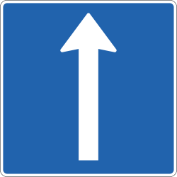 Road with one-way traffic.