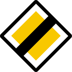 End of the priority road.