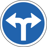 Turning left or right mandatory.