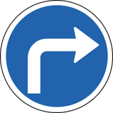 Turning right mandatory.