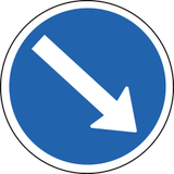Pass obstacle on the right.