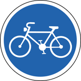 Mandatory path for cyclists.