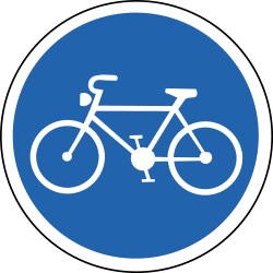 Vía obligatoria para ciclistas.