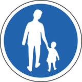 Mandatory path for pedestrians.
