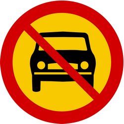 Cars prohibited.