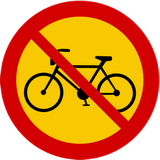 Cyclists prohibited.