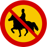 Equestrians prohibited.