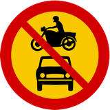 Motorcycles and cars prohibited.