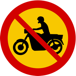 Motorcycles prohibited.