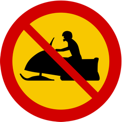 Motos de nieve prohibidas.
