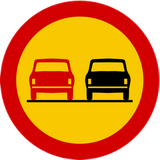 Overtaking prohibited.