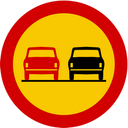 Adelantamiento prohibido.