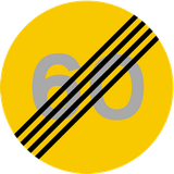 End of the speed limit.