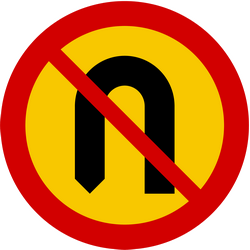Cambio de sentido prohibido.