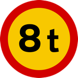 Vehicles heavier than indicated prohibited.