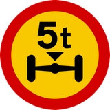 Vehicles exceeding the axle-load limit prohibited.