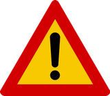 Warning for a danger with no specific traffic sign.