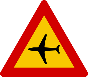 Warning for low-flying aircraft.