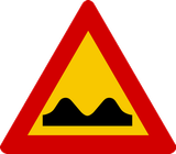 Warning for a bad road surface.